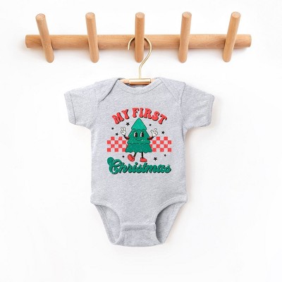 The Juniper Shop My First Christmas Tree Baby Bodysuit