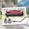 SEVOBAL Pet Strollers 2 In 1 Pet Bike Trailer Road Visibility Bicycle Stroller Stroller Safety Flag Reflectors Steel, Red, 55.00"*28.75"*42.50" - 2 of 4