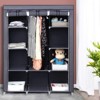 SEVOBAL 67" Portable Closet Wardrobe Armoires Storage Organizer Rack Shelves Cover for Hanging Clothes Quick and Easy to Assembly, Gray, 53"*25"*11" - 2 of 4