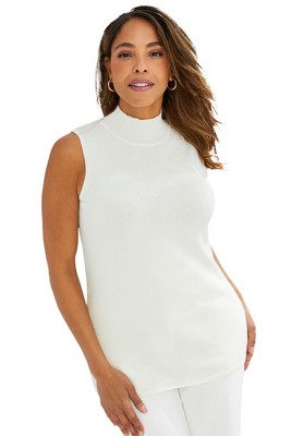 Jessica London Women's Plus Size Fine Gauge Mockneck Sweater
