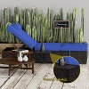 Set of 2 Outdoor PE Wicker Patio Chaise Pool Lounge Chairs - 4 of 4