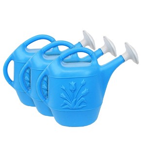 Union Products Plants & Garden 2 Gal Plastic Watering Can, Caribbean Blue, 3 Ct - 1 of 4
