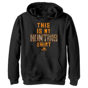 Boy's Mossy Oak This Is My Hunting Shirt Orange Logo Pull Over Hoodie - 1 of 4