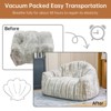 Hooseng Giant Bean Bag Chair, Faux Fur Large Bean Bag Chair with Filler, Bean Bag Couch for Adults, Oversized Arm Chair with Memory Foam - 2 of 4