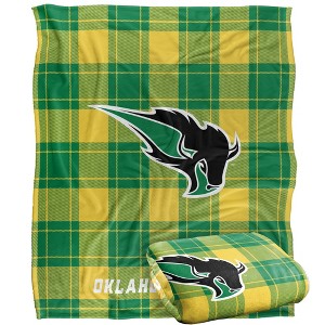 Oklahoma Baptist University Campus Plaid Spirit Silky Touch Super Soft Throw Blanket 50x60 - 1 of 4