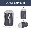CleverMade Laundry Duffel LUXE 300D Charcoal/Cream - 2 of 4