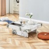 NicBex 12.00" H Square Coffee Table Center Dining Table with Imitation Marble Pattern Top for Living Room - 2 of 4
