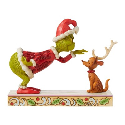 Jim Shore 5.5" Grinch Bending Over Petting Max Christmas Dr.Seuss Jim  -  Decorative Figurines