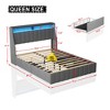 BABYYER Full Size Bed Frame, Wing Upholstered Platform Bed with 4 Drawers and Storage Headboard, No Box Spring Needed and Noise Free - 4 of 4