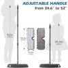 JANSNO Two-Sided Microfiber Dust Mop with Stainless Steel Handle and 4 Washable Pads - 2 of 4
