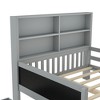 KTMBDW Storage Bed with Bookcase Headboard, Wood Platform Bed Frame with Chalkboard and Drawers for Kids Teens Adults, No Box Spring Needed - 4 of 4