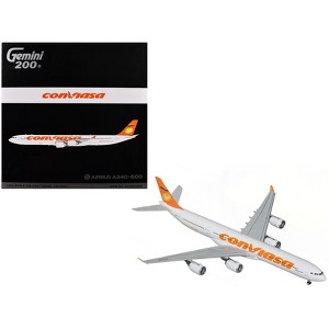 Airbus A340-600 Commercial Aircraft "Linea Aerea Conviasa" White with Orange Tail "Gemini 200" 1/200 Diecast Model by GeminiJets - 1 of 3
