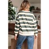 Stripe Crew Neck Drop Shoulder Pullover Sweatshirt - 2 of 3