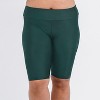 Calypsa Women's Chlorine Resistant High Waisted Long Bike Swim Shorts - 3 of 4