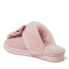 Fireside by Dearfoams Women's Sydney Genuine Shearling Scuff with Bow - 2 of 4