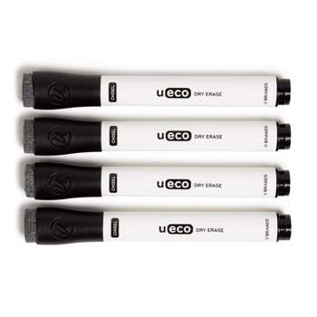 U Brands U Eco 4pk Dry Erase Markers Chisel Tip Black