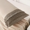 Macrame Tassel Pillowcases – Soft Decorative Pillow Covers with Fringe, Boho Style Deep Pocket Design, Queen/King/Body Options - 3 of 4