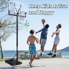 Dexmalle 44 Inch Backboard Portable Basketball Goal System with Stable Base and Wheels - 4 of 4