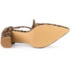Allegra K Women's Ankle Tie Point Toe High Block Heel Dress Pumps - 4 of 4
