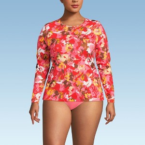 Lands' End Women's SunShade UPF 50 Long Sleeve Relaxed Rash Guard - 1 of 3