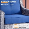 XIZZI 8 Pieces Wicker Sofa with Cushion, Swivel Rocking Chairs, High Back Rattan Chairs and Ottomans, 9 Seats Conversation Set for Backyard - 4 of 4