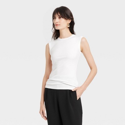 Women's Ribbed Muscle Tank Top - A New Day™
