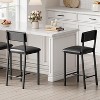Bar Stools Set of 4, Counter Stools with Back and Thickened Metal Legs, Upholstered PU Leather Counter Height Barstools with Footrest - 3 of 4