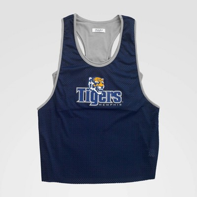 NCAA Memphis Tigers Mesh Tank Top with Attached Sporty Bralette - Blue M