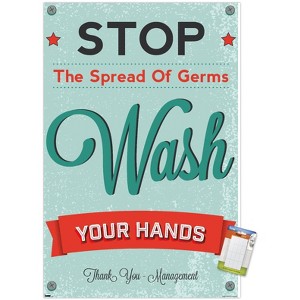 Trends International Stop The Spread of Germs - Wash Your Hands Unframed Wall Poster Prints - 1 of 4