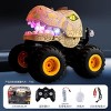INFURNIC Toy Vehicles Crack Dinosaur Stunt Car Ultimate Action Toy for Kids Thrilling Adventure Play, Yellow, 6.63"*7.02"*7.02" - 2 of 4