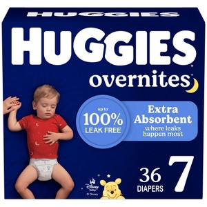 Huggies Overnites Nighttime Baby Diapers – (Select Size and Count) - 1 of 4