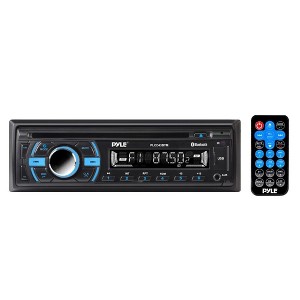 Pyle Bluetooth Car Audio Stereo Receiver with Hands-Free Call Answering, CD Player, MP3/USB/AUX, Detachable Face (Single DIN) – PLCD43BTM - 1 of 4