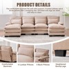 107.87'' Chenille U-Shaped Cloud Sofa with Double Chaise, Memory Foam Cushions, and Side Pockets for Living Room - 2 of 4