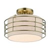 Livex Lighting Blanchard 1 - Light Semi-Flush Mount in  Antique Brass - 3 of 4