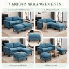 TiramisuBest Convertible U-Shaped Sofa with Storage Footstools, Modern 2-Seater Beige Couch for Living Room, Bedroom, Office or Small Spaces - 4 of 4
