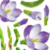 Slickblue Romantic Purple Wall Decals Stickers 13x23.5 inch – Elegant Vinyl Art for Living Room & Bedroom Decor - 2 of 3