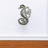 Slickblue 12" x 8" Seahorse Steel Wall Art, Handcrafted Design Ideal for Coastal-Themed Indoor/Outdoor Display - 2 of 3