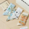 Alilang Women's Floral Embroidered Sheer Ankle Socks 6pk - 3 of 3