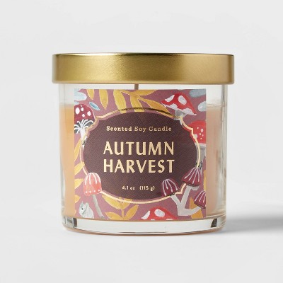 Lidded Glass Jar Autumn Harvest Candle - Opalhouse™
