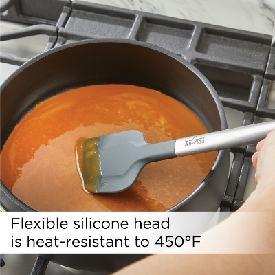All-Clad 3-Piece Black Silicone and Stainless Steel Spatula Set
