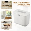 Unique Bargains Plastic Countertop Kitchen Hanging Small Trash Can with Lid - 4 of 4