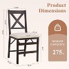 Set of 2 Folding Upholstered Dining Chairs with Wooden Frame, Space-Saving Mid-Century Fabric Side Chairs for Kitchen or Small Room - 3 of 4