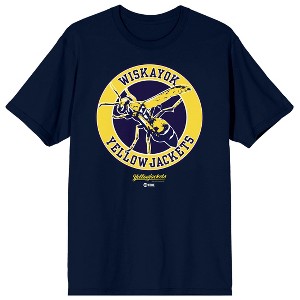 Yellowjackets Wiskayok Yellowjackets Crew Neck Short Sleeve Navy Unisex Adult T-shirt - 1 of 3
