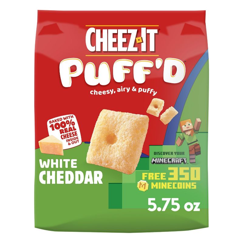 Cheez-It Puff&#39;d White Cheddar Snack Crackers - 5.75oz, 1 of 7