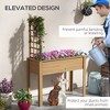 Gulches 36.5" x 15.75" x 55.5" Raised Garden Bed with Trellis, Natural Wood Planter for Climbing Plants - 4 of 4