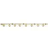 Kids 14K Yellow Gold-Plated Beaded Heart Charm Station Bracelet, adjustable with an extension chain for a customizable fit and elegant style. - 3 of 3