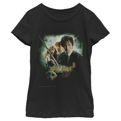 Girl\'s Harry Potter Chamber T-shirt Secrets Of Target Poster 