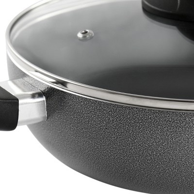 Granite Grey 9.5 Inch Non Stick Aluminum Wok with Lid