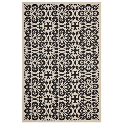 Modway Ariana Vintage Floral Trellis 5x8 Indoor and Outdoor Area Rug