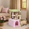 Karl Home 27.5 inch Green Multi-level Cat Tower with Cat Scratching Post and Pad - 3 of 4